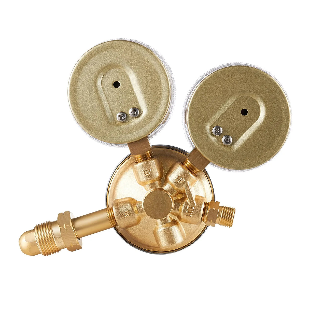 VEVOR Acetylene Regulator, 0–500 PSI Gas Pressure Regulator with Dual Gauges, CGA-510 Inlet & 9/16"-18 LH Outlet for Welding & Cutting