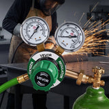 VEVOR Oxygen Regulator, 0–4000 PSI Gas Pressure Regulator with Dual Gauges, CGA-540 Inlet & 9/16"-18 RH Outlet for Welding & Cutting
